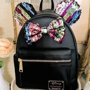 Night life Party Loungefly Black RARE Iridescent Rainbow ***FIRM PRICE Loungefly | Bags | Night Life Party Loungefly Black Rare  main image 2